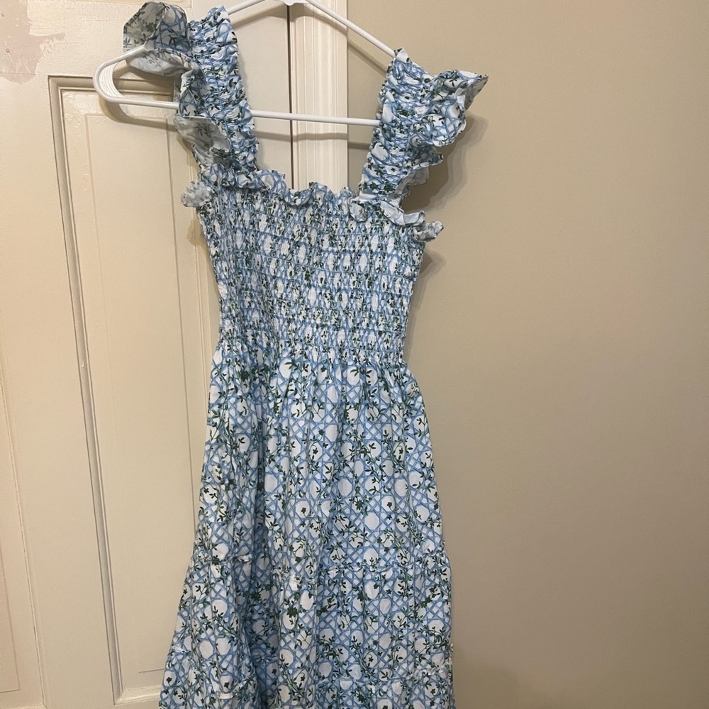 Hill House Home The Nap Dress Medium Blue Trellis
